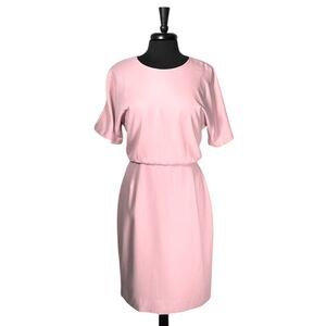 NWT Banana Republic Women’s Dress 4 Blush Pink Drape Back Short Sleeve Romantic